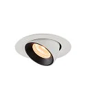 SLV LED Ceiling recessed luminaire NUMINOS® GIMBLE XS, 2700K, 55°, white/black