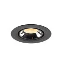 SLV Plafondinbouwarmatuur NUMINOS GIMBLE XS, chroom, zwart