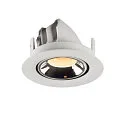 SLV Plafondinbouwarmatuur NUMINOS GIMBLE XS, chroom, wit