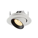 SLV LED Ceiling recessed luminaire NUMINOS® GIMBLE XS, 3000K, 40°, white/black