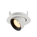 SLV LED Ceiling recessed luminaire NUMINOS® GIMBLE XS, 3000K, 40°, white/black