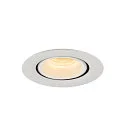 SLV Plafondinbouwarmatuur NUMINOS GIMBLE XS, wit