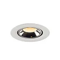 SLV LED Ceiling recessed luminaire NUMINOS® GIMBLE XS, 3000K, 55°, white/chrome