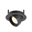 LED Ceiling recessed luminaire NUMINOS® GIMBLE XS, 4000K, 20°, black