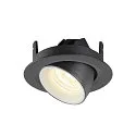 SLV LED Ceiling recessed luminaire NUMINOS® GIMBLE XS, 4000K, 55°, black/white