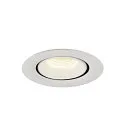 SLV LED Ceiling recessed luminaire NUMINOS® GIMBLE XS, 4000K, 55°, white
