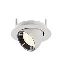 SLV Plafondinbouwarmatuur NUMINOS GIMBLE XS, chroom, wit
