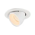 LED Ceiling recessed luminaire NUMINOS® GIMBLE S, 2700K, 20°, white