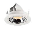 SLV LED Ceiling recessed luminaire NUMINOS® GIMBLE S, 2700K, 20°, white/chrome