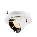 SLV LED Ceiling recessed luminaire NUMINOS® GIMBLE S, 2700K, 20°, white/chrome