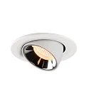 SLV LED Ceiling recessed luminaire NUMINOS® GIMBLE S, 2700K, 20°, white/chrome