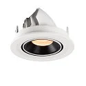 SLV LED Ceiling recessed luminaire NUMINOS® GIMBLE S, 2700K, 40°, white/black