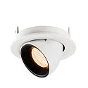 SLV LED Ceiling recessed luminaire NUMINOS® GIMBLE S, 2700K, 40°, white/black