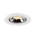 SLV LED Ceiling recessed luminaire NUMINOS® GIMBLE S, 2700K, 55°, white/chrome