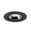 SLV LED Ceiling recessed luminaire NUMINOS® GIMBLE S, 3000K, 20°, black/chrome
