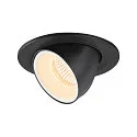 LED Ceiling recessed luminaire NUMINOS® GIMBLE S, 3000K, 55°, black/white