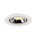 SLV Plafondinbouwarmatuur NUMINOS GIMBLE S, chroom, wit