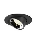 SLV Plafondinbouwarmatuur NUMINOS GIMBLE S, chroom, zwart
