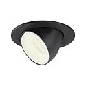 Plafondinbouwarmatuur NUMINOS GIMBLE S, zwart, wit