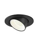 SLV LED Ceiling recessed luminaire NUMINOS® GIMBLE S, 4000K, 55°, black/white