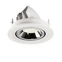 SLV Plafondinbouwarmatuur NUMINOS GIMBLE S, chroom, wit