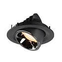 SLV Plafondinbouwarmatuur NUMINOS GIMBLE M, chroom, zwart