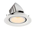SLV Plafondinbouwarmatuur NUMINOS GIMBLE M, wit