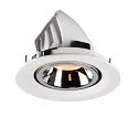 SLV Plafondinbouwarmatuur NUMINOS GIMBLE M, chroom, wit