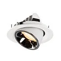 SLV Plafondinbouwarmatuur NUMINOS GIMBLE M, chroom, wit