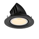 SLV LED Ceiling recessed luminaire NUMINOS® GIMBLE M, 3000K, 40°, black/white