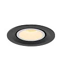 SLV LED Ceiling recessed luminaire NUMINOS® GIMBLE M, 3000K, 40°, black/white