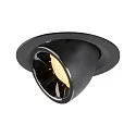 LED Ceiling recessed luminaire NUMINOS® GIMBLE M, 3000K, 40°, black/chrome