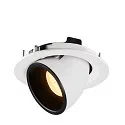 SLV Plafondinbouwarmatuur NUMINOS GIMBLE M, zwart, wit