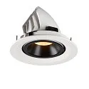 SLV Plafondinbouwarmatuur NUMINOS GIMBLE M, zwart, wit