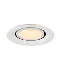 SLV Plafondinbouwarmatuur NUMINOS GIMBLE M, wit