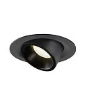 SLV LED Ceiling recessed luminaire NUMINOS® GIMBLE M, 4000K, 20°, black
