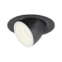 Plafondinbouwarmatuur NUMINOS GIMBLE M, zwart, wit