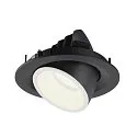 SLV LED Ceiling recessed luminaire NUMINOS® GIMBLE M, 4000K, 40°, black/white