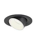 SLV LED Ceiling recessed luminaire NUMINOS® GIMBLE M, 4000K, 40°, black/white