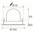 SLV Plafondinbouwarmatuur NUMINOS GIMBLE M, wit