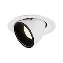 Plafondinbouwarmatuur NUMINOS GIMBLE M, zwart, wit