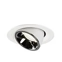 SLV Plafondinbouwarmatuur NUMINOS GIMBLE M, chroom, wit