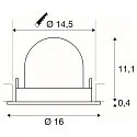 LED Ceiling recessed luminaire NUMINOS® GIMBLE L, 2700K, 20°, black