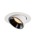 SLV Plafondinbouwarmatuur NUMINOS GIMBLE L, chroom, wit