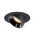 SLV LED Ceiling recessed luminaire NUMINOS® GIMBLE L, 3000K, 55°, black/chrome