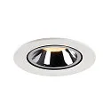 SLV LED Ceiling recessed luminaire NUMINOS® GIMBLE L, 3000K, 20°, white/chrome