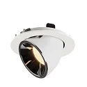 SLV LED Ceiling recessed luminaire NUMINOS® GIMBLE L, 3000K, 40°, white/chrome