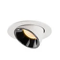 SLV LED Ceiling recessed luminaire NUMINOS® GIMBLE L, 3000K, 40°, white/chrome