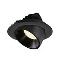 SLV LED Ceiling recessed luminaire NUMINOS® GIMBLE L, 4000K, 20°, black
