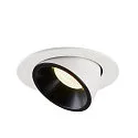 SLV Plafondinbouwarmatuur NUMINOS GIMBLE L, zwart, wit